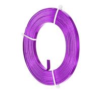 M METERXITY 1-Pack Flat Aluminum Wire, 5mm Wide x 16.4ft/5m Bendable Anodized Craft Wire for Jewelry Making/DIY Bezel Sculpting Crafting/Art Supplies [Purple]