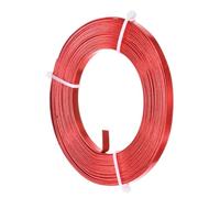 M METERXITY 1-Pack Flat Aluminum Wire, 5mm Wide x 16.4ft/5m Bendable Anodized Craft Wire for Jewelry Making/DIY Bezel Sculpting Crafting/Art Supplies [Bright Red]