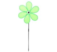 M METERXITY 1-Pack Flower Wind Spinners, 27.2 Inch Cloth Lawn Pinwheels Outdoor Windmills for Party Decorations/Yard/Garden, Flower Pinwheels Toys [Green]