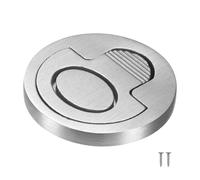 M METERXITY 1-Pack Flush Ring Pull, 2.56 x 1.18 Inch Stainless Steel Hidden Recessed Handle with Screws for Barn Door/Pocket Door/Closet Door, Round Boat Deck Hatch Latch