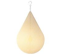 M METERXITY 1-Pack Hanging Wind Spinners 15.4in Gold Tone Water Droplets
