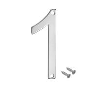 M METERXITY 1-Pack House Number, 3 Inch 304 Stainless Steel Mailbox Number Door Number Signage for Garden/Hotel/Mailbox/Address/Sign, House Number for Outside [Number 1, Silver]