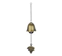 M METERXITY 1-Pack Japanese Wind Chime, Maple Leaf Metal Temple Bell Vintage Wind Chime for Outside/Garden/Patio[Bronze Tone]
