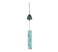 M METERXITY 1-Pack Japanese Wind Chime, Pine Cone Metal Temple Bell Vintage Wind Chime for Outside/Garden/Patio[Green]