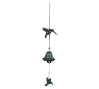 M METERXITY 1-Pack Japanese Wind Chime, Vintage Metal Temple Bell Wind Chime for Outside/Garden/Patio [Green]