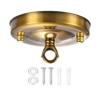 M METERXITY 1-Pack Light Canopy Kit, 4.3" Ceiling Light Cover Plate for Chandelier Fixture, Ceiling Hooks Cover Plate[Gold Tone]