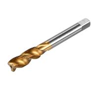M METERXITY 1-Pack M10x1mm Metric Spiral Flute Thread Tap, HSS Titanium Coated Right Hand Threading Tap Screw for Drilling/Milling Machines/CNC Machine Tools, Tapping Tool