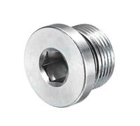 M METERXITY 1-Pack M22x1.5mm Inner Hex Head Pipe Fitting Plug, Carbon Steel Sensor Socket Plug with Seal O-Ring for Terminate Pipe Ends/High Pressure Washer, Sealing Screw