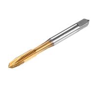 M METERXITY 1-Pack M6x1mm Metric Thread Tap, HSS Titanium Coated 67mm Length Straight Flute Right Hand Thread Screw Tapping Tool for Drilling/Milling Machines/CNC Machine Tools