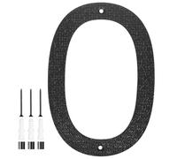 M METERXITY 1-Pack Modern Floating House Numbers for Outside, 10 Inch ABS Matte Black Large Address Numbers Floating Mount with Nail Kits for Door/Street/Outdoors [Digit 0]