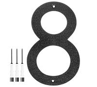 M METERXITY 1-Pack Modern Floating House Numbers for Outside, 10 Inch ABS Matte Black Large Address Numbers Floating Mount with Nail Kits for Door/Street/Outdoors [Digit 8]