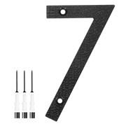M METERXITY 1-Pack Modern Floating House Numbers for Outside, 5 Inch ABS Matte Black Large Address Numbers Floating Mount with Nail Kits for Door/Street/Outdoors [Digit 7]