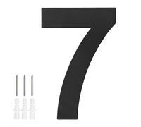 M METERXITY 1-Pack Modern Floating House Numbers for Outside, 5 Inch Stainless Steel Matte Black Large Address Numbers Floating Mount with Nail Kits for Door/Street/Outdoor [Digit 7]
