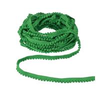 M METERXITY 1-Pack Pom Pom Ball Fringe Trim, 10 Yards 5mm Ball Fringe Trim Ribbon Sewing Accessory for Home Decoration/DIY Crafts/Curtain/Pillow [Vegetable Green]