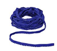 M METERXITY 1-Pack Pom Pom Ball Fringe Trim, 10 Yards 5mm Ball Fringe Trim Ribbon Sewing Accessory for Home Decoration/DIY Crafts/Curtain/Pillow [Sapphire Blue]
