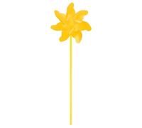 M METERXITY 1-Pack Rainbow Pinwheels, 19.7 Inch Plastic Wind Spinners Outdoor Flower Windmill for Party Decorations/Yard/Garden, Toy Wind Spinners [Yellow]