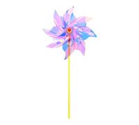 M METERXITY 1-Pack Rainbow Pinwheels, 20 Inch Plastic Wind Spinners Outdoor Flower Windmill for Party Decorations/Yard/Garden, Toy Wind Spinners [Purple]