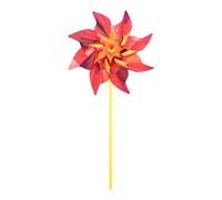 M METERXITY 1-Pack Rainbow Pinwheels, 20 Inch Plastic Wind Spinners Outdoor Flower Windmill for Party Decorations/Yard/Garden, Toy Wind Spinners [Red]