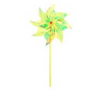 M METERXITY 1-Pack Rainbow Pinwheels, 20 Inch Plastic Wind Spinners Outdoor Flower Windmill for Party Decorations/Yard/Garden, Toy Wind Spinners [Yellow]