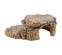 M METERXITY 1-Pack Reptile Hide Basking Platform, 9.8"x5.9"x3.2" Tank Decor | Resin, Yellow Bearded Dragon Tank Accessories for Turtle, Gecko, Snake, Beetle, Snail, Fish