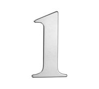 M METERXITY 1-Pack Self-adhesive House Number, 2 Inch 304 Stainless Steel Mailbox Number Address Number for House/Office/Hotel/Farmhouse, House Number for Outside [Number 1, Silver]