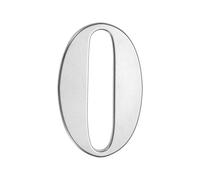 M METERXITY 1-Pack Self-adhesive House Number, 2 Inch 304 Stainless Steel Mailbox Number Address Number for House/Office/Hotel/Farmhouse, House Number for Outside [Number 0, Silver]