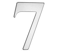 M METERXITY 1-Pack Self-adhesive House Number, 6 Inch 304 Stainless Steel Mailbox Number Address Number for House/Office/Hotel/Farmhouse, House Number for Outside [Number 7, Silver]