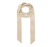 M METERXITY 1-Pack Solid Color Scarf for Women, 200cm Polyester Soft Neck Long Scarf Narrow Neckerchief for Handbag/Hairband/Satin Belt, Skinny Necktie Scarves [Apricot]