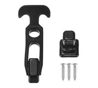 M METERXITY 1-Pack T-Handle Rubber Flexible Draw Latches,3.9"Flexible Draw Latches Flexible T-Handle Hasp Rubber with Screws for Toolbox/Golf Cart/Vehicle Engine/Cooler/Hood[Black]