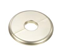 M METERXITY 1-Pack Wall Split Flange, ABS Round Self-Adhesive Escutcheon Plate Cover Buckle for 22mm/0.87in Dia Pipe Accessories/Floor/Ceiling, Plumbing Cover Plates [Gold,6mm/0.24in H]