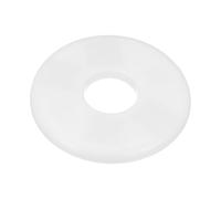 M METERXITY 1-Pack Wall Split Flange, ABS Round Self-Adhesive Escutcheon Plate Cover Buckle for 26mm/1.02in Dia Pipe Accessories/Floor/Ceiling, Plumbing Cover Plates [White,6mm/0.24in H]