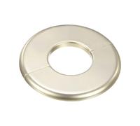 M METERXITY 1-Pack Wall Split Flange, ABS Round Self-Adhesive Escutcheon Plate Cover Buckle for 40 mm/1.57 in Dia Pipe Accessories/Floor/Ceiling, Plumbing Cover Plates [Gold,6.5mm/0.26in H]