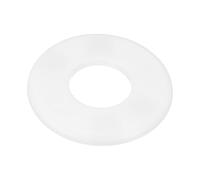 M METERXITY 1-Pack Wall Split Flange, ABS Round Self-Adhesive Escutcheon Plate Cover Buckle for 40 mm/1.57 in Dia Pipe Accessories/Floor/Ceiling, Plumbing Cover Plates [White,6.5mm/0.26in H]