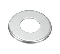 M METERXITY 1-Pack Wall Split Flange, ABS Round Self-Adhesive Escutcheon Plate Cover Buckle for 50 mm/1.97 in Dia Pipe Accessories/Floor/Ceiling, Plumbing Cover Plates [Silver,6.5mm/0.26in H]