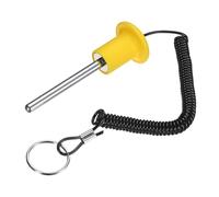 M METERXITY 1-Pack Weight Stack Pin, Carbon Steel Magnetic Stack Training Pin with Pull Rope for Strength Machine Pin/Rope Training/Fitness Exercise [4.92inch/125mm, Yellow]