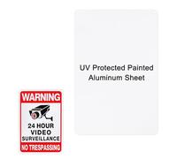 M METERXITY 1-Pack White Blank Metal Signs 8x12 Inch Aluminum Reflective UV Protected Blank Custom Sign for Crafts/Yard/Garden/Outdoors/Indoor Thick 0.03 Inch