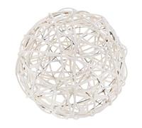 M METERXITY 1-Pack Wicker Rattan Balls 200mm/7.9 Inch Decorative Rattan Balls Orbs Vase Fillers Bowl Fillers for Christmas/Weddings/Thanksgiving/DIY Crafts/Home Decor [White]