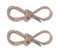 M METERXITY 1-Pair Rhinestone Shoelaces for Sneakers 47" Round Bling Crystal Drawstring Cords for Sneakers/Boots/Hoodie Rhinestone Hoodie String Rope Shoe Laces Replacement [Champagne]