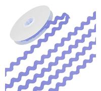 M METERXITY 1-Roll Rick Rack Trim, 10 Yard 15mm / 0.6 Inch Wave Bending Fringe Trimming Ribbon for Sewing/DIY Crafts/Clothes/Decoration, Polyester RIC Rac Trim [Dark Purple]