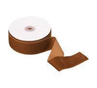 M METERXITY 1 Roll Velvet Ribbon - Polyester Single Face Spool Apply to DIY Decor Bridal Bouquets Wedding Cards Present Packaging (10 Yd x 1-1/2 in, Khaki)