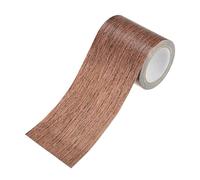 M METERXITY 1-Roll Wood Grain Repair Tape, 2.24in x 15ft Textured Realistic Self-Adhesive Wood Floor Tape Contact Paper for Furniture/Floors/Home [Light Wine Red]