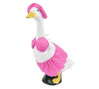 M METERXITY 1-Set Hawaiian Women's Goose Outfits, Polyester Fits 23 Inch Porch Goose Clothes Statue for Outdoor Garden/Yard/Patio Lawn Art Decoration [Pink]