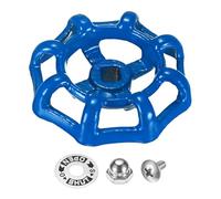 M METERXITY 1-Set Outside Faucet Handle, 6x6mm Paint Cast Iron Square Stem Hole Water Spigot Handle with Screws, Nuts & Aluminum Washer for Courtyard/Bathroom, Spigot Puller Replacement [Blue]