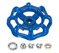 M METERXITY 1-Set Outside Faucet Handle, 7x7mm Paint Cast Iron Square Stem Hole Water Spigot Handle with Screws, Nuts & Aluminum Washer for Courtyard/Bathroom, Spigot Puller Replacement [Blue]