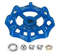 M METERXITY 1-Set Outside Faucet Handle, 8x8mm Paint Cast Iron Square Stem Hole Water Spigot Handle with Screws, Nuts & Aluminum Washer for Courtyard/Bathroom, Spigot Puller Replacement [Blue]