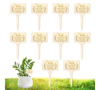M METERXITY 1-Set Plant Label Signs, Wooden Garden Herb Markers for Succulent Flowers/Greenery/Seedling Nursery/Indoor Outdoor Garden Decoration, Plant Tags [Rectangular Style]