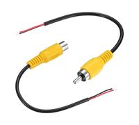 M METERXITY 1-Set RCA to Speaker Wire Adapter, 5.9 Inch/0.15 m RCA Male/Female Plug Jack to Bare Wire Connector Adapter for AV Receiver/Amplifier/TV [Yellow] Repairing Speaker Cords