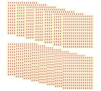 M METERXITY 1-Set Small Arrow Stickers, 0.5 x 0.4 Inch/ 13 x 9 mm PVC Waterproof Self-Adhesive Rectangle Arrows Labels for Products Inspection Defect Marking [Red, 2700Pcs]