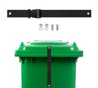 M METERXITY 1-Set Trash Can Locks for Animals, 17 Inch Buckle Type Raccoons Bear Proof Garbage Strap for Out Door Garbage Can, Lid Garbage Can Lock Easy to Install [Black]