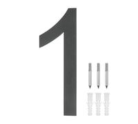 M METERXITY 10 Inch 304 Stainless Steel Floating House Numbers, Modern House Number 1 with Nail Kit and Instructions, Exterior House Numbers for Outside/Garden/Mailbox [Black]
